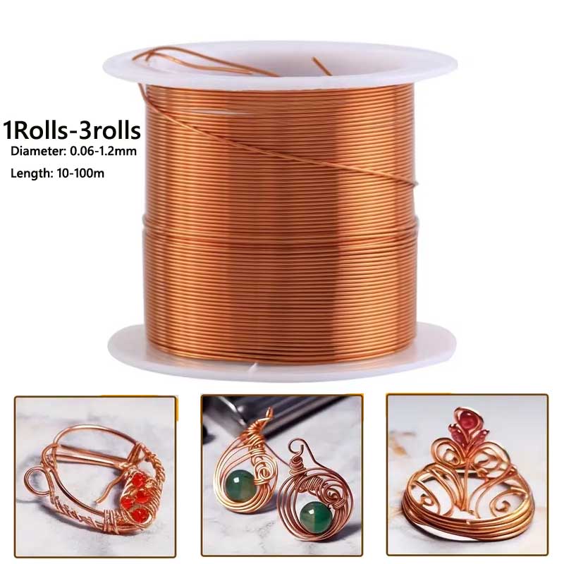 Jewelry Making Yarn - 1-3Roll Soft Copper Wire for Electroculture