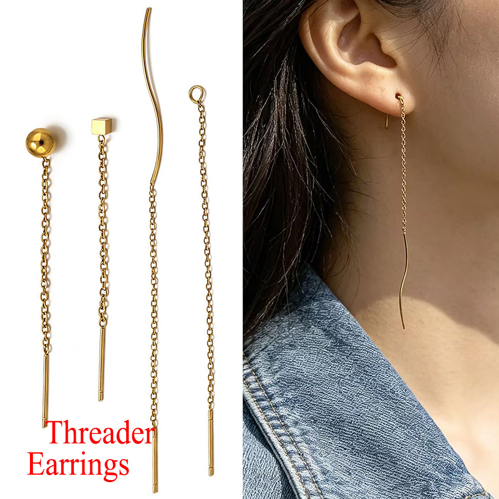 Jewelry Making Yarn - 10pcs Stainless Steel Long Ear Line