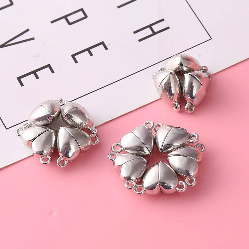Jewelry Making For Couples - 5Pairs Love Heart Magnetic Connected Clasps