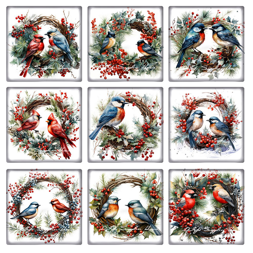 Jewelry Making For Couples - 10pcs/lots Christmas X-mas Couple Birds Winter