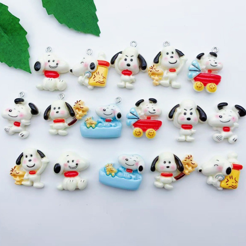 Jewelry Making Diy - 12pcs resin cartoon dog pendant, DIY