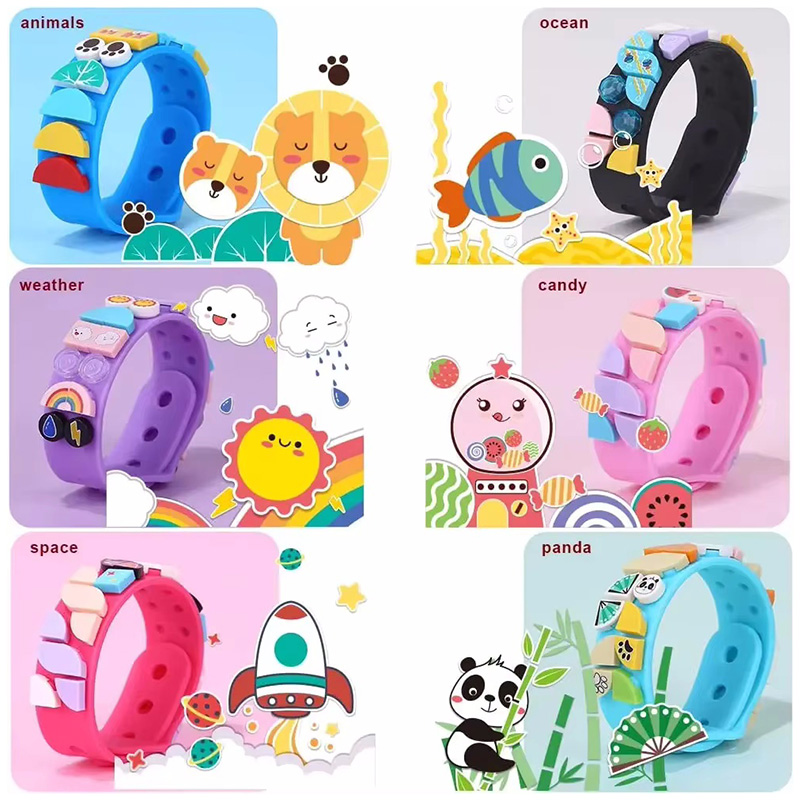 Jewelry Making For Kids - 6Pcs/set Kids Building Blocks Dots Bracelets