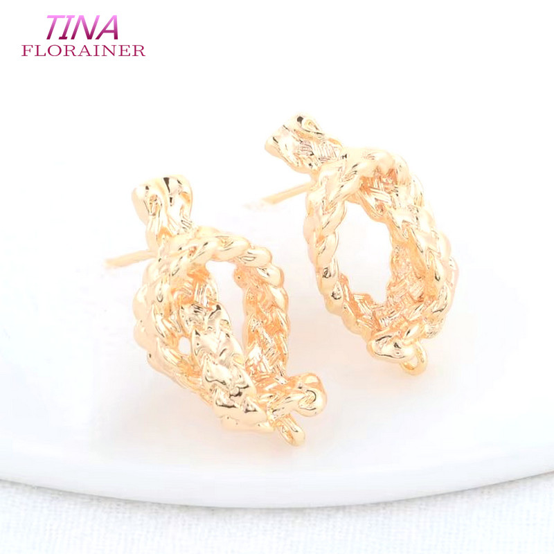 Jewelry Making Set - 12.5*23MM 14K Gold Color Plated Brass