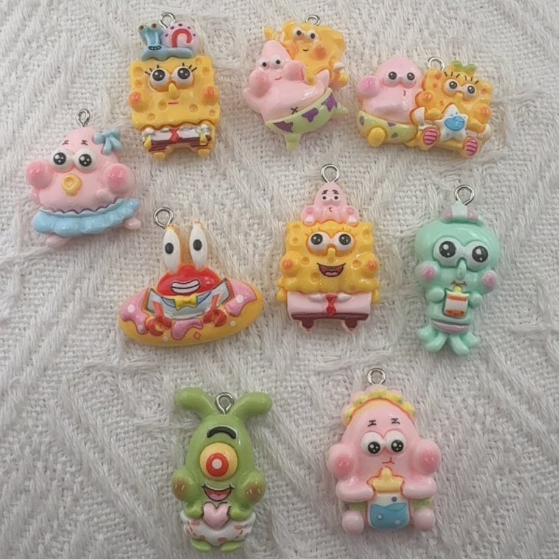 Jewelry Making Diy - 10pcs cartoon resin pendant, DIY jewelry