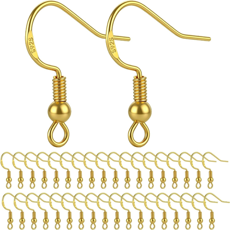 Jewelry Making Yarn - 50pcs Gold Plated 925 Silver Tag