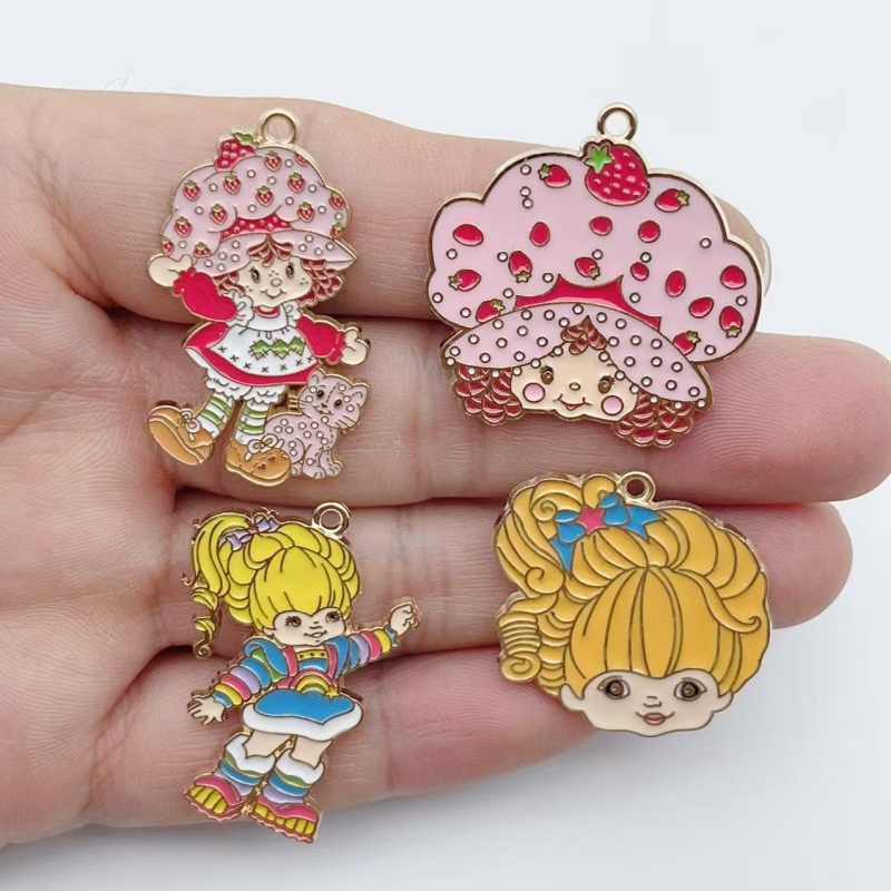Jewelry Making Diy - 10pcs Cute Little Girl Enamel Metal