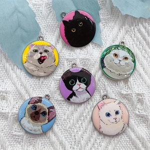 10pcs cartoon animal cat ename - огляд і ціна Jewelry Making Diy