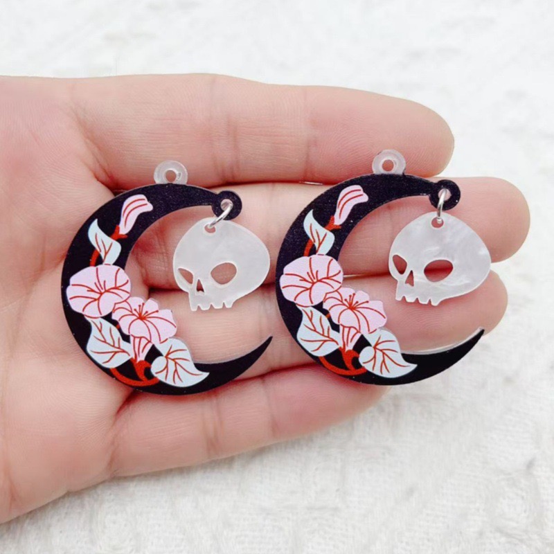 10pcs Halloween Acrylic Ghost  - огляд і ціна Jewelry Making Diy