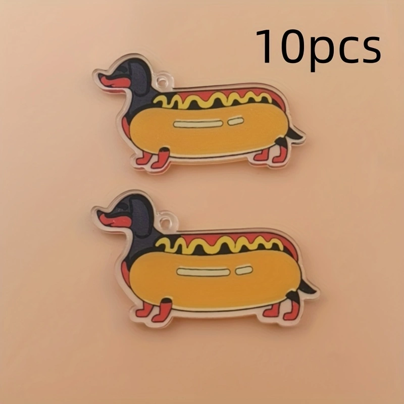 10pcs acrylic 2D new sausage d - огляд і ціна Jewelry Making Diy