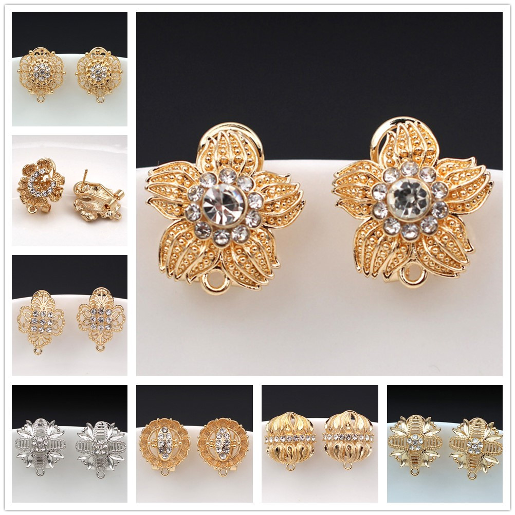 10pair CZ Flower Earrings Post - огляд і ціна Jewelry Making Dubai