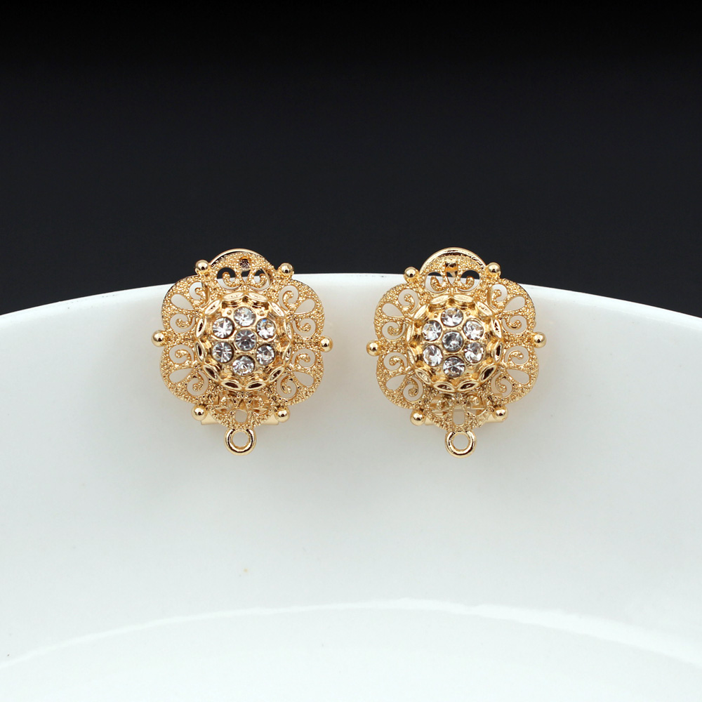 10pair CZ Flower Earrings Post - огляд і ціна Jewelry Making Dubai