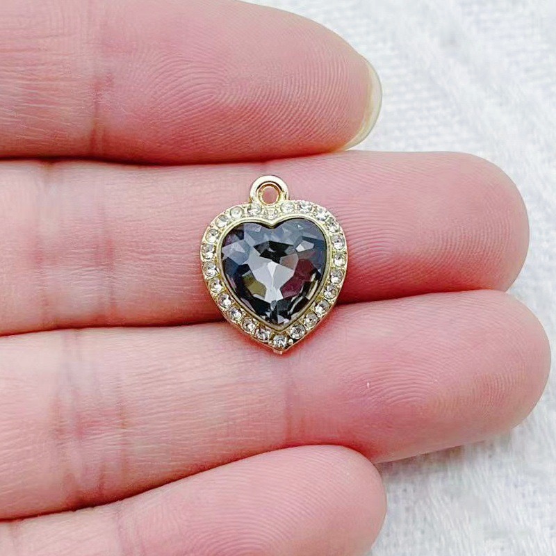 10pcs heart-shaped inlaid colo - огляд і ціна Jewelry Making Diy