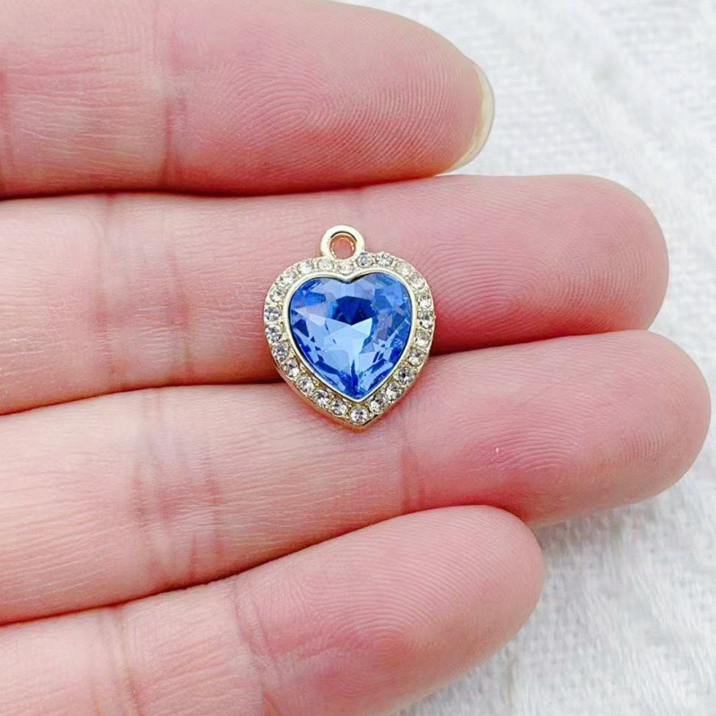 10pcs heart-shaped inlaid colo - огляд і ціна Jewelry Making Diy