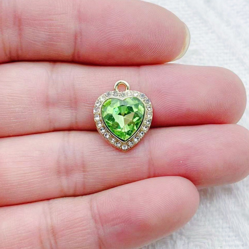 10pcs heart-shaped inlaid colo - огляд і ціна Jewelry Making Diy