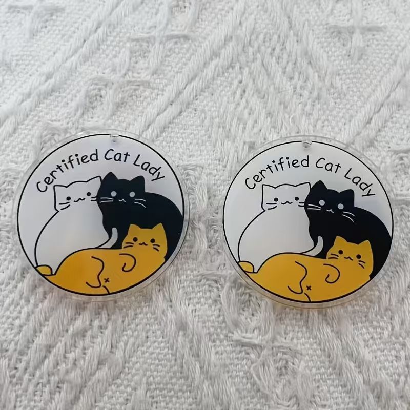 10pcs acrylic cute cat pendant - огляд і ціна Jewelry Making Diy