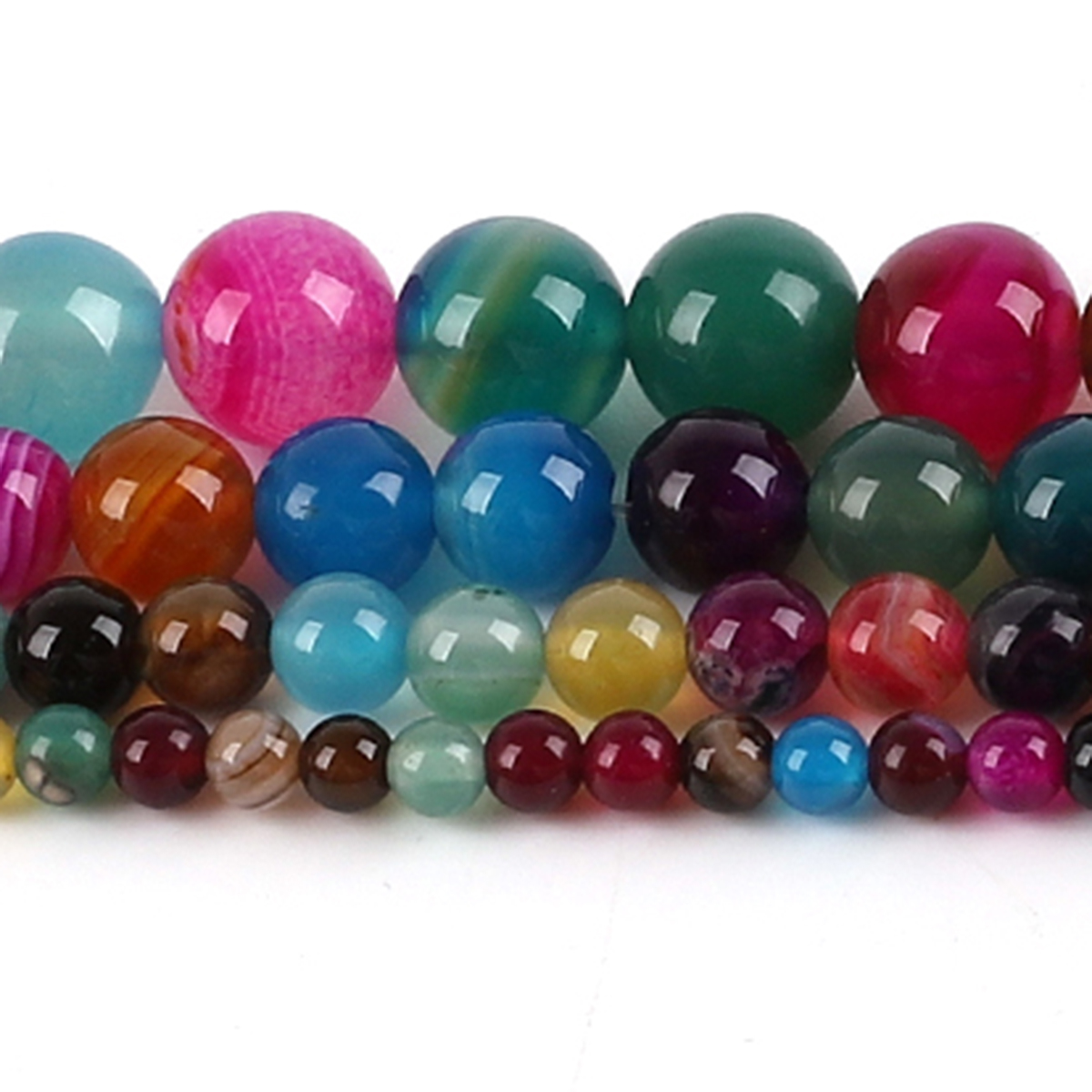 Natural Agate Stone Beads Colo - огляд і ціна Jewelry Making Stones