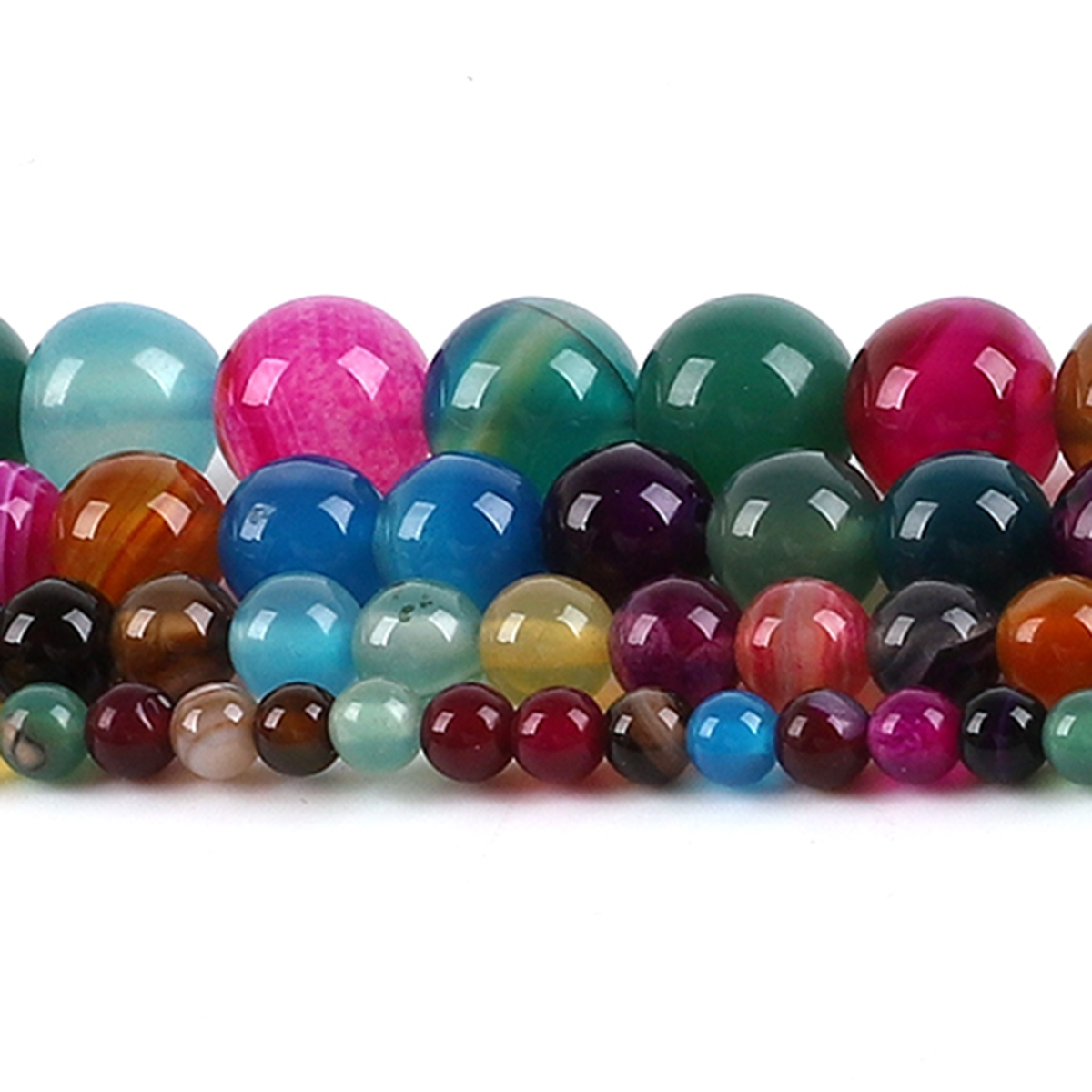 Natural Agate Stone Beads Colo - огляд і ціна Jewelry Making Stones