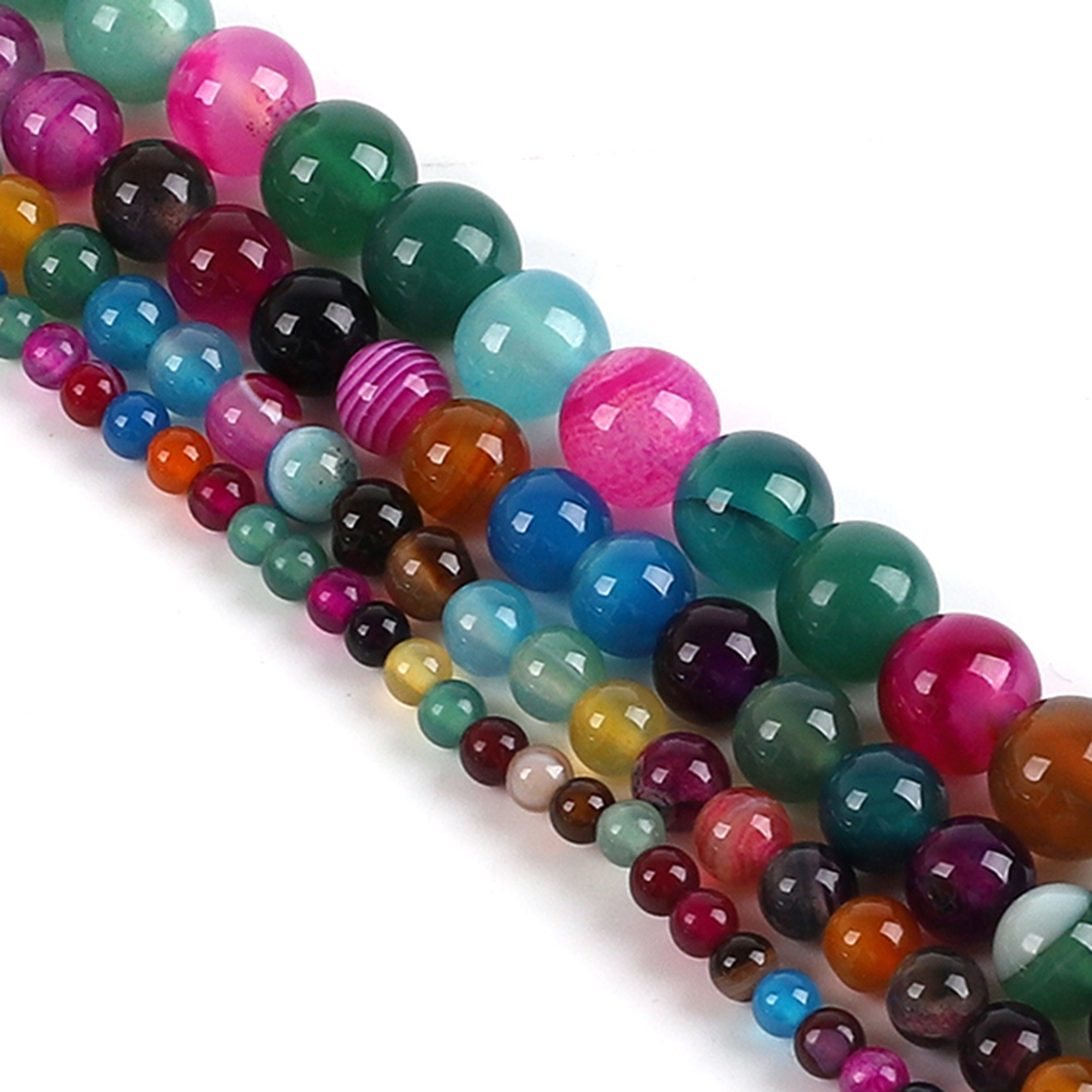 Natural Agate Stone Beads Colo - огляд і ціна Jewelry Making Stones