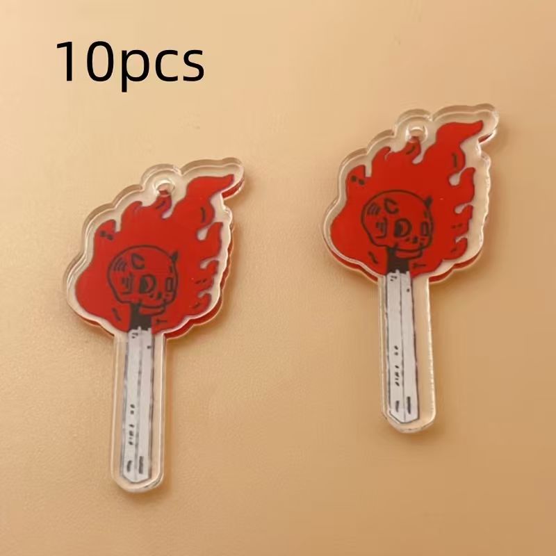 10pcs acrylic skull pendant, D - огляд і ціна Jewelry Making Diy