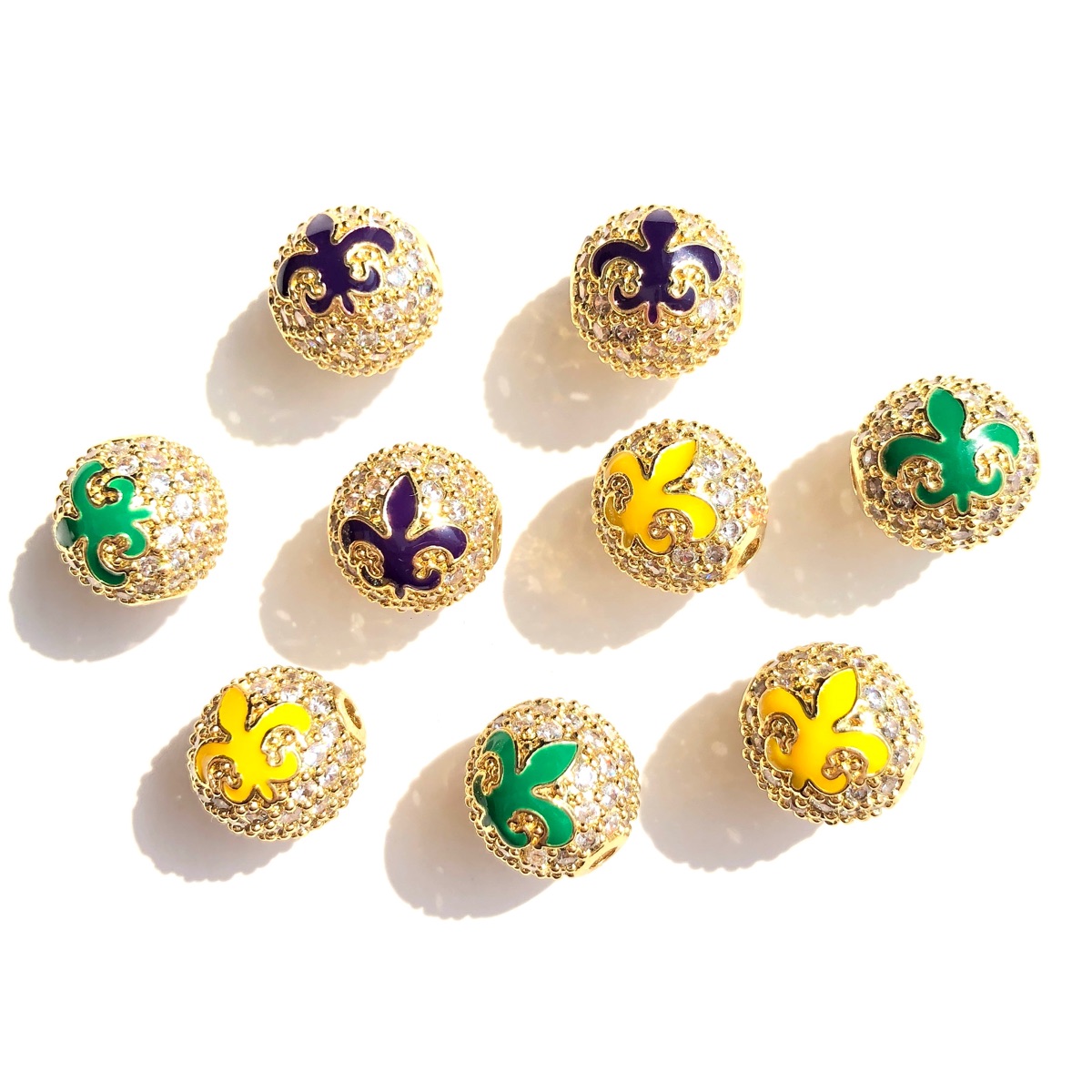 9pcs Green Yellow Purple New O - огляд і ціна Jewelry Making New Orleans