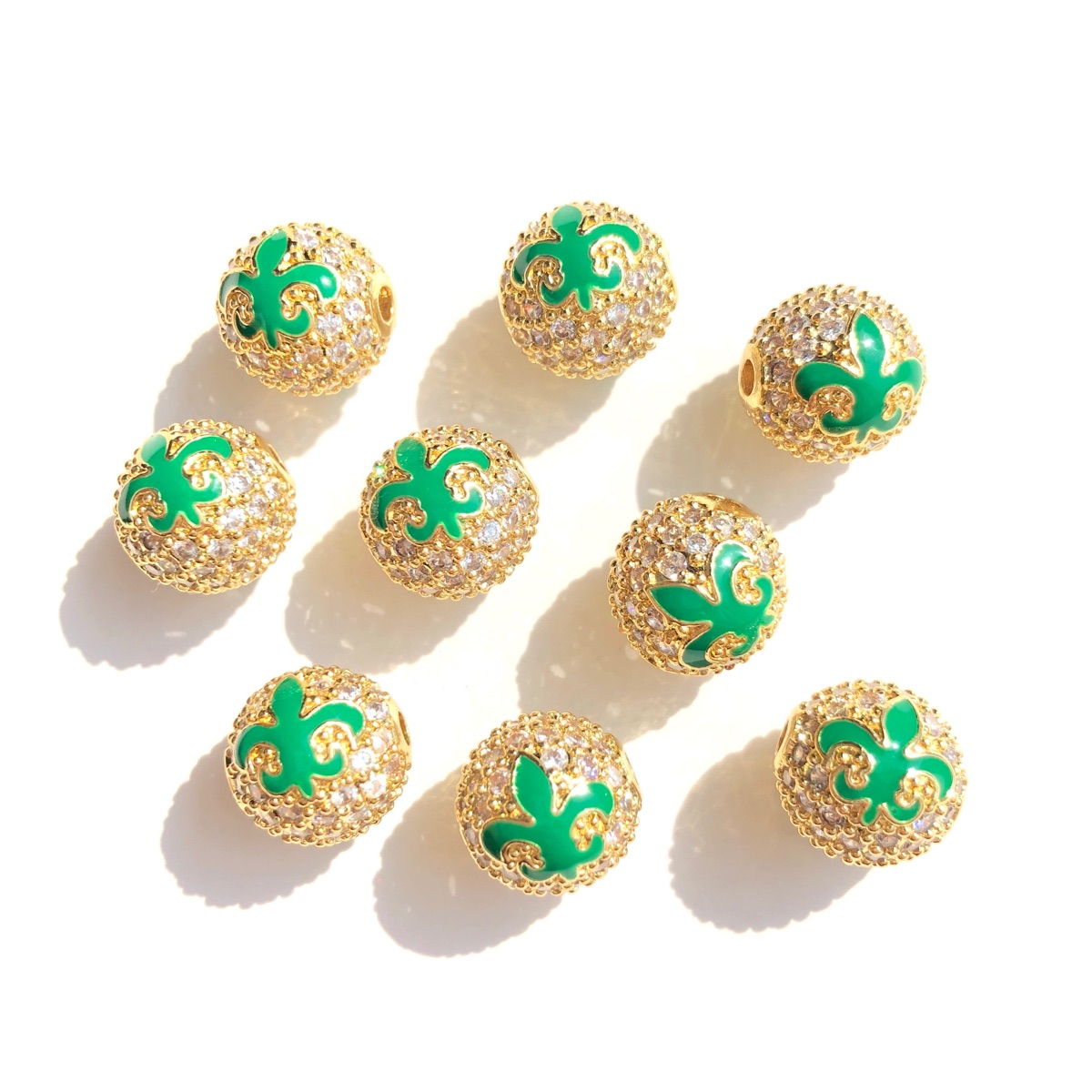 9pcs Green Yellow Purple New O - огляд і ціна Jewelry Making New Orleans