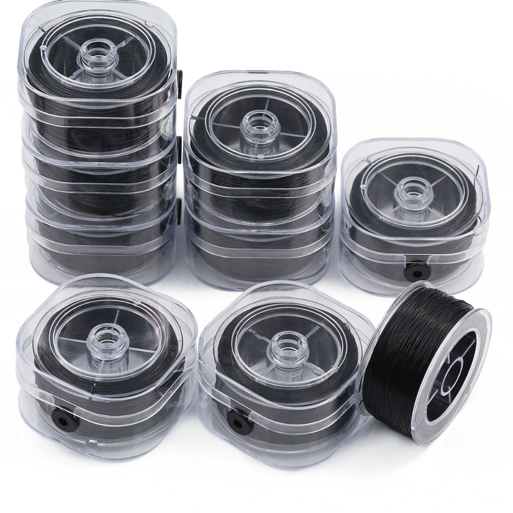 0.5-1mm Black Elastic Crystal  - огляд і ціна Jewelry Making Yarn