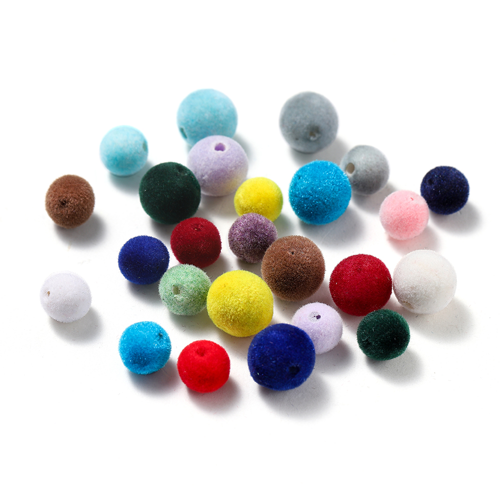 30Pcs 8/10mm Colorful Acrylic  - огляд і ціна Bead Mat Velvet