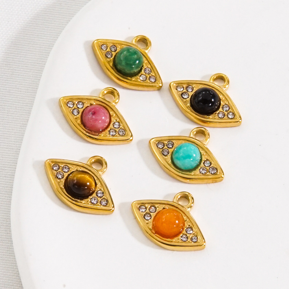 3Pcs Natural Stone Beads Eye S - огляд і ціна Jewelry Making Stones