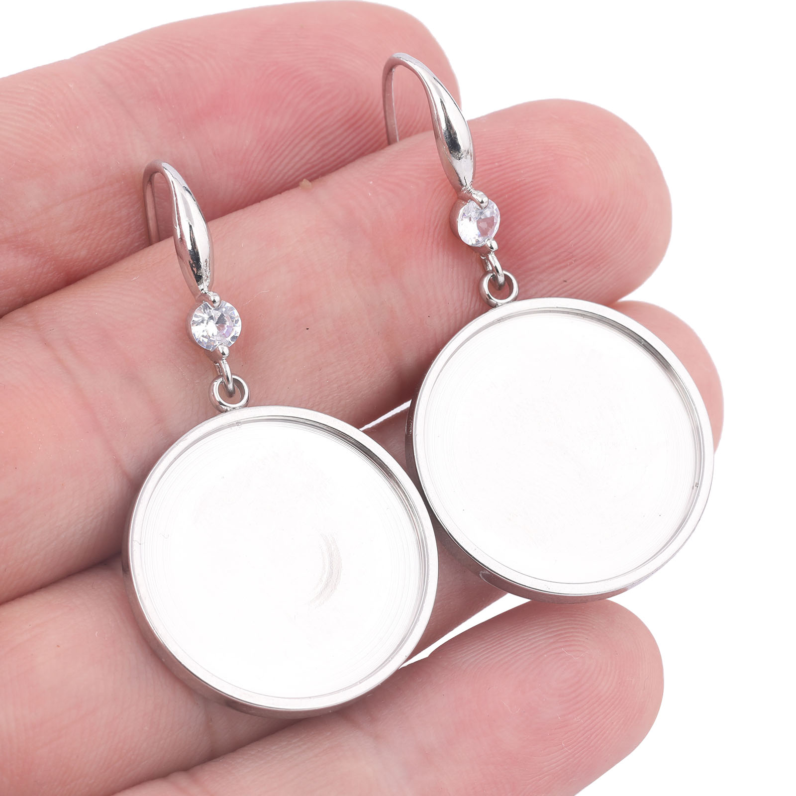 6pcs Stainless Steel Fit 20mm  - огляд і ціна Jewelry Making Stones