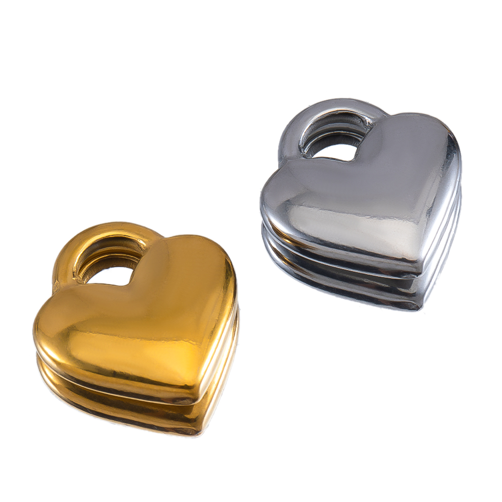 5pcs Glossy Heart Lock Charm S - огляд і ціна Jewelry Making For Couples