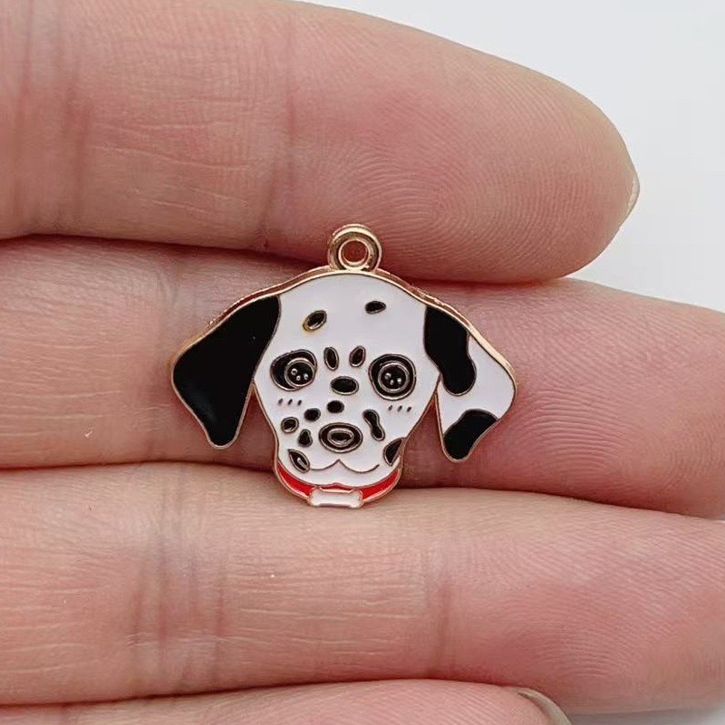 12pcs cartoon pet spotted dog  - огляд і ціна Jewelry Making Diy