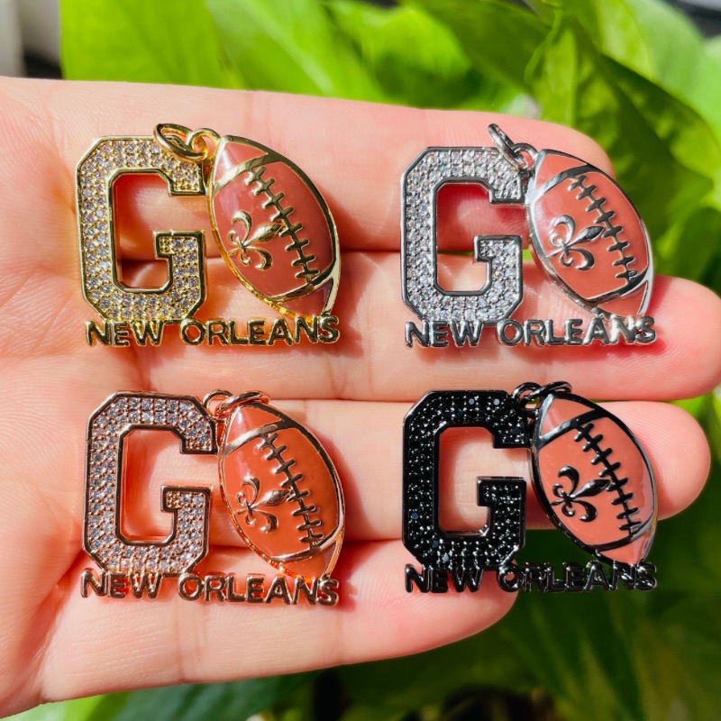 5pcs Micro Pave GO NEW ORLEANS - огляд і ціна Jewelry Making New Orleans