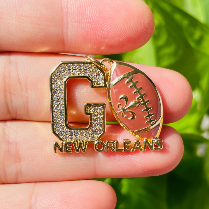5pcs Micro Pave GO NEW ORLEANS - огляд і ціна Jewelry Making New Orleans