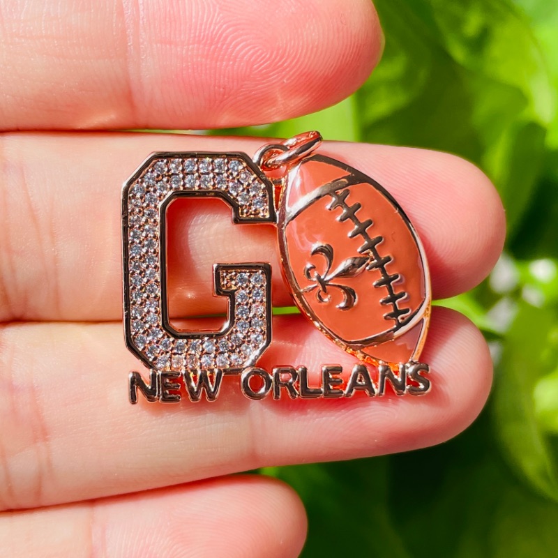 5pcs Micro Pave GO NEW ORLEANS - огляд і ціна Jewelry Making New Orleans
