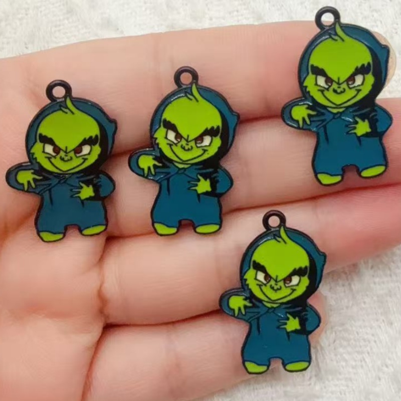 10pcs alloy drip oil cartoon C - огляд і ціна Jewelry Making Diy