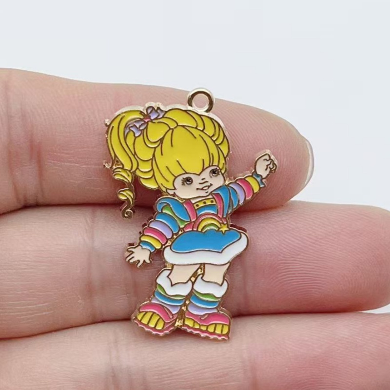 10pcs Cute Little Girl Enamel  - огляд і ціна Jewelry Making Diy